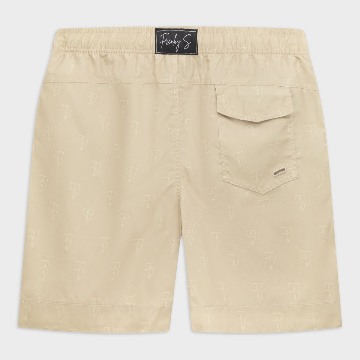 Samui beige FS logoprint heren zwembroek limited edition voorkant