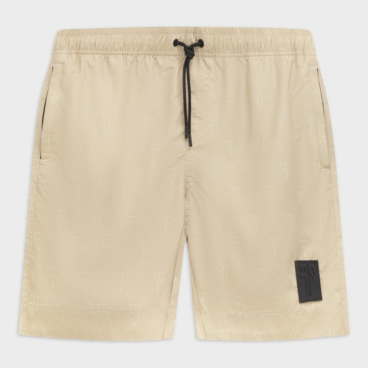 SAMUI zwembroek | beige met logo - HEREN