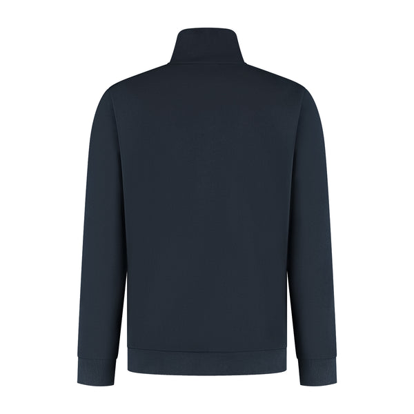 LUNIO Pullover mit halbem Reißverschluss | Dunkelblau - Herren