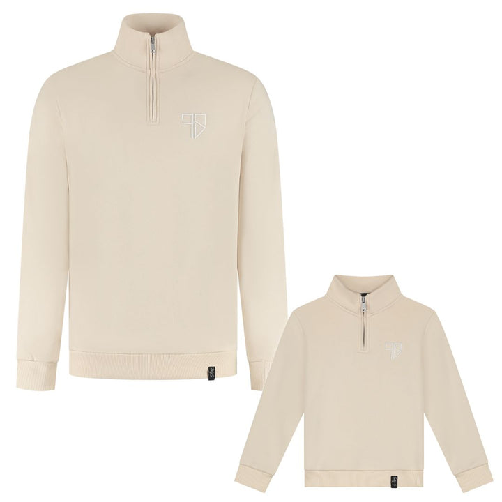 Beige Vader en Zoon Sweater