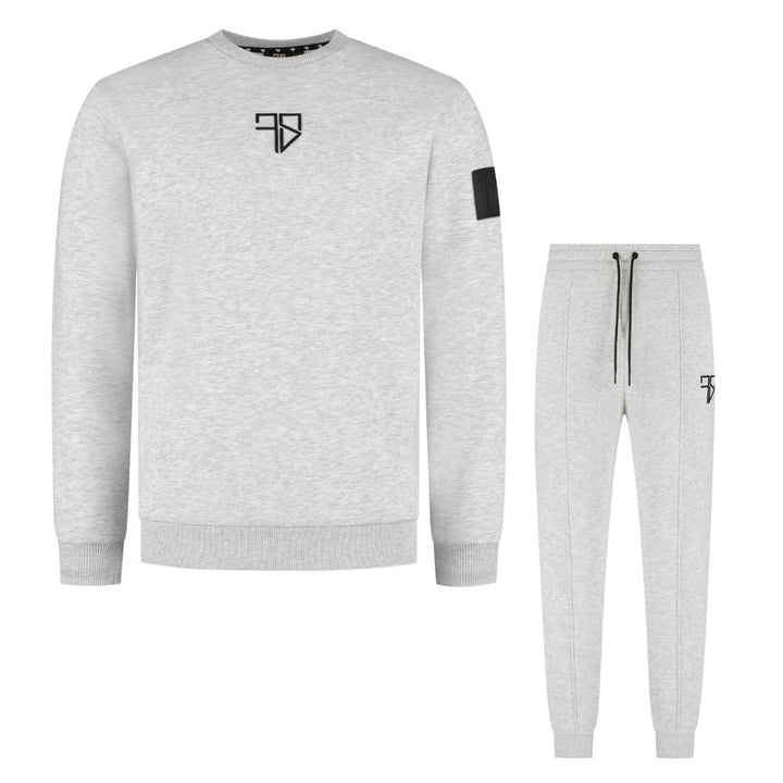 grijs heren trainingspak zonder capuchon met sweater