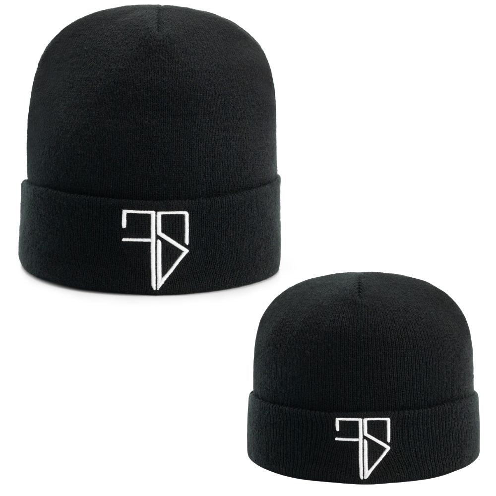 vader en zoon mutsen in het zwart