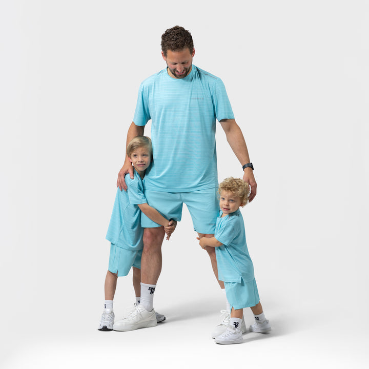 Active t-shirt + short | blauw - VADER+ZOON