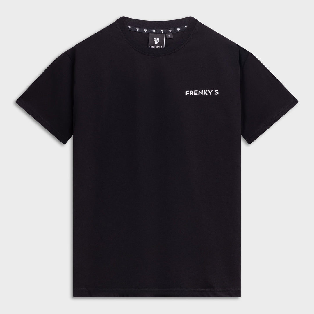 Zwart TRAVEL t-shirt rugprint