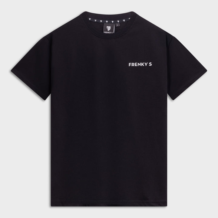 Zwart TRAVEL t-shirt rugprint