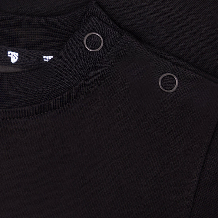 Zwart TRAVEL t-shirt kids rugprint detail