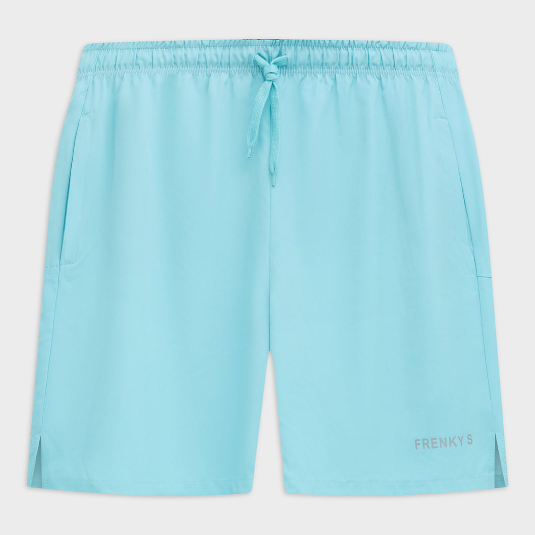 Blauwe heren Active short, vooraanzicht