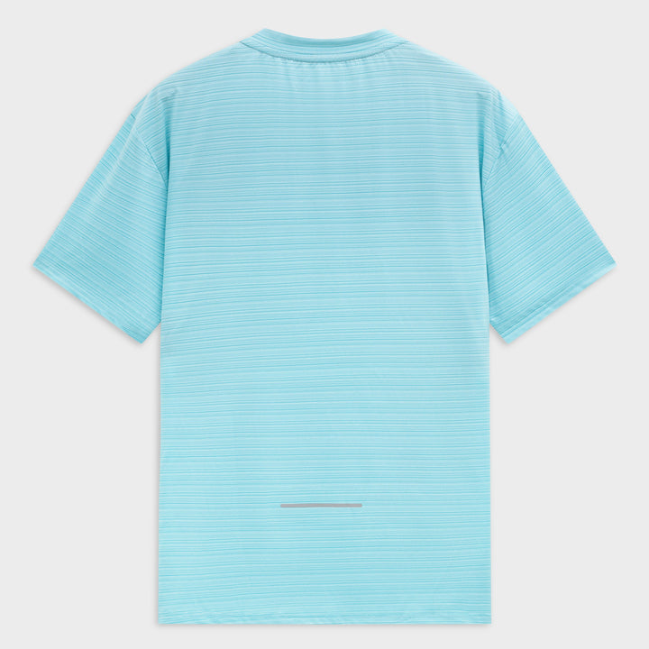 Blauw heren Active t-shirt, achteraanzicht