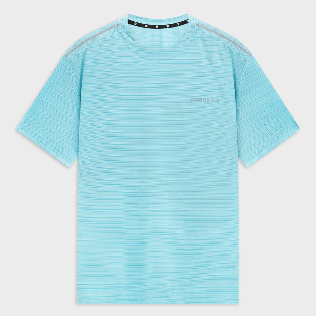 Blauw heren Active t-shirt, vooraanzicht