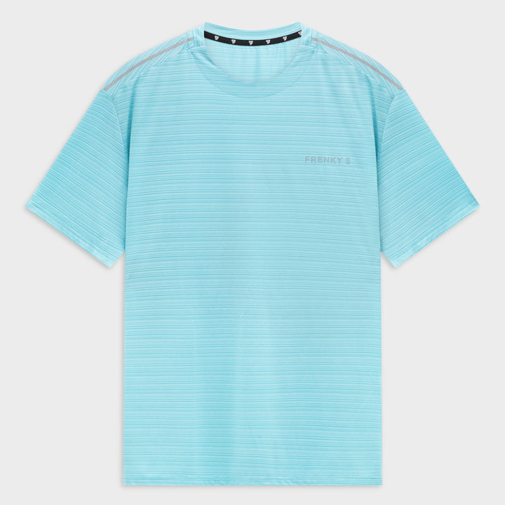 Blauw heren Active t-shirt, vooraanzicht