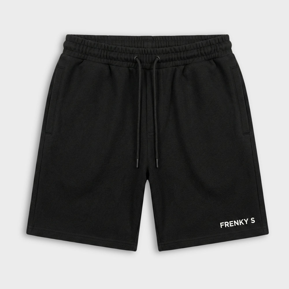 Heren short zwart EASY cotton blend ritszakken Frenky S