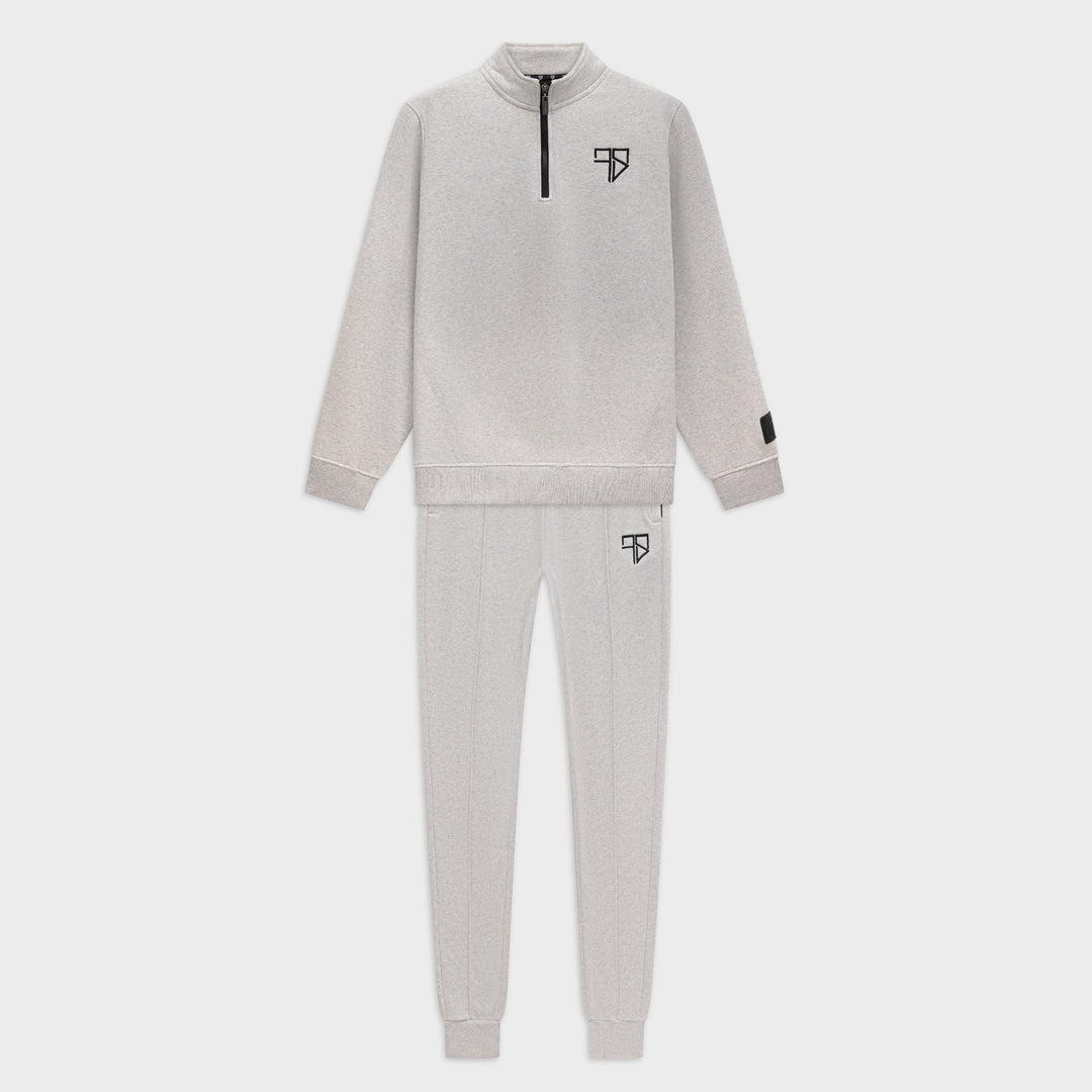 Heren Club Tracksuit grijs: trainingspak met half zip (half zip sweater en pants) van Frenky S