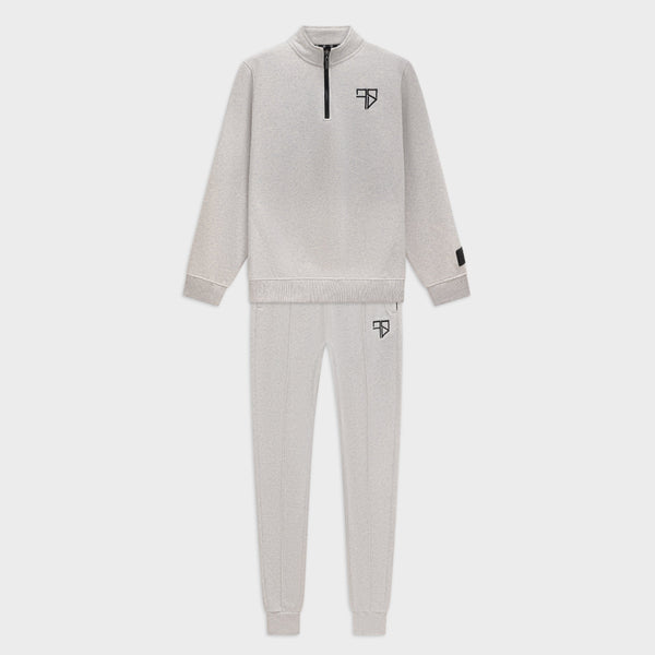 Heren Club Tracksuit grijs: trainingspak met half zip (half zip sweater en pants) van Frenky S