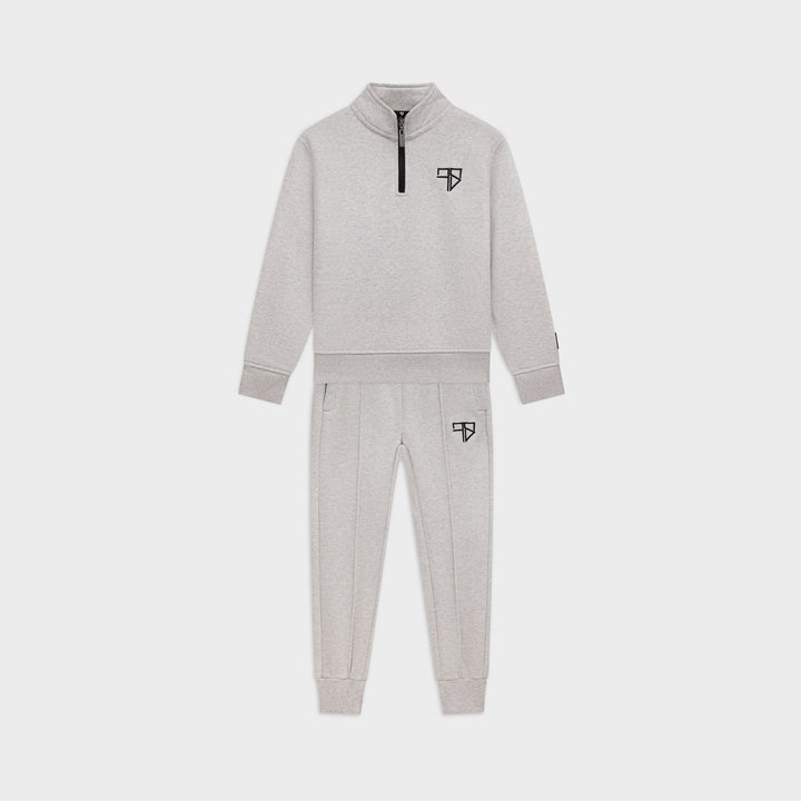 Kinder Club Tracksuit grijs: trainingspak met half zip voor jongens van Frenky S