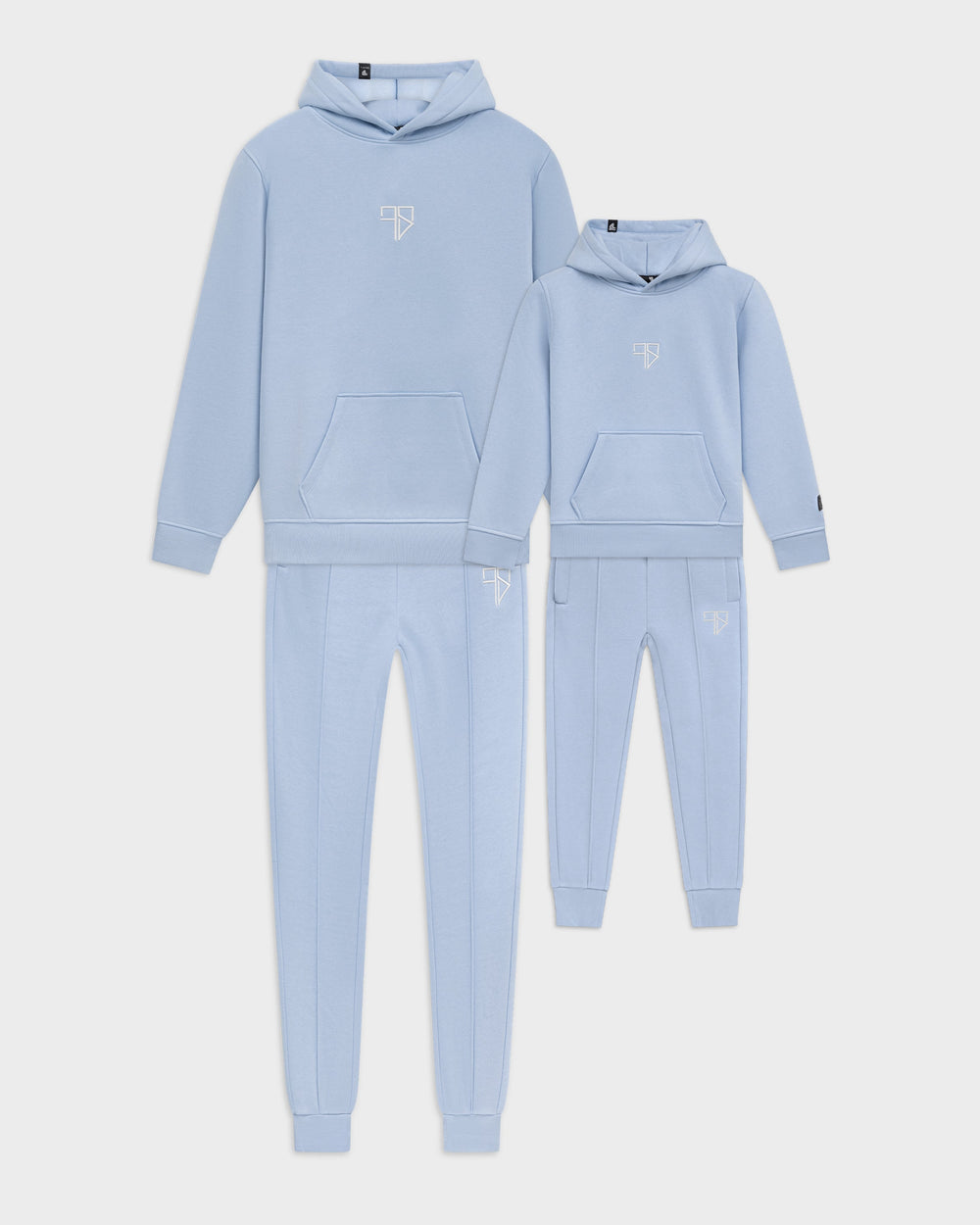 Vader en zoon trainingspak met capuchon lichtblauw: matching Enzo Tracksuit van Frenky S