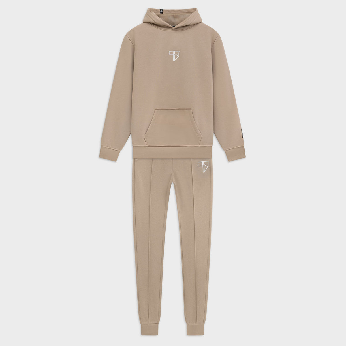 Heren Enzo Tracksuit beige: trainingspak met capuchon (hoodie en pants) van Frenky S
