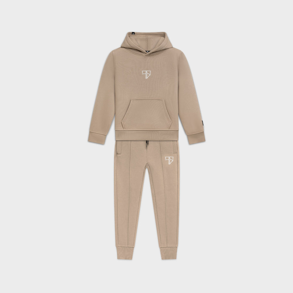 Kinder Enzo Tracksuit beige: trainingspak met capuchon voor jongens van Frenky S