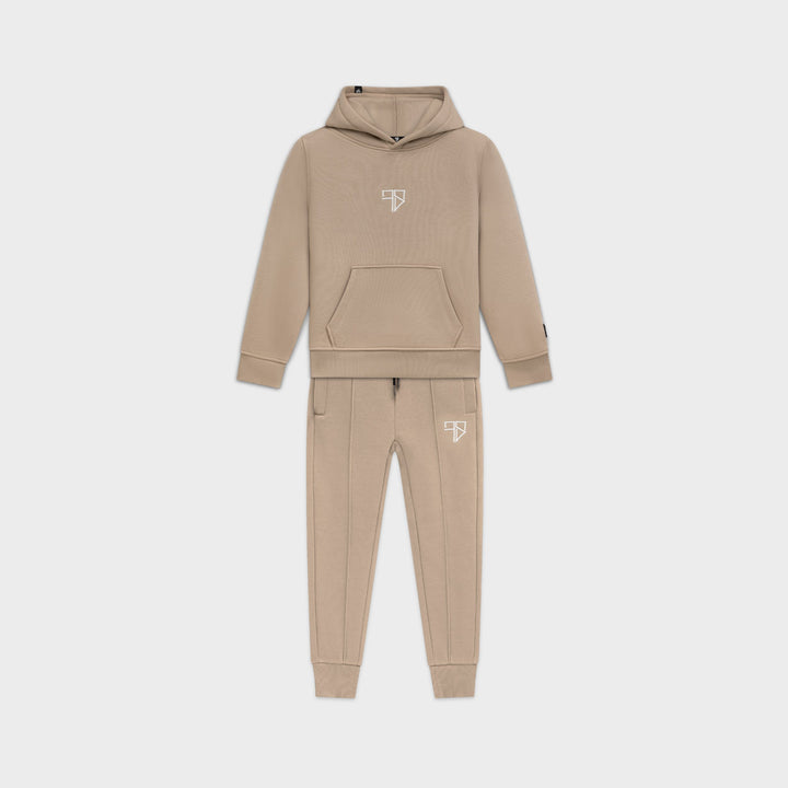Kinder Enzo Tracksuit beige: trainingspak met capuchon voor jongens van Frenky S
