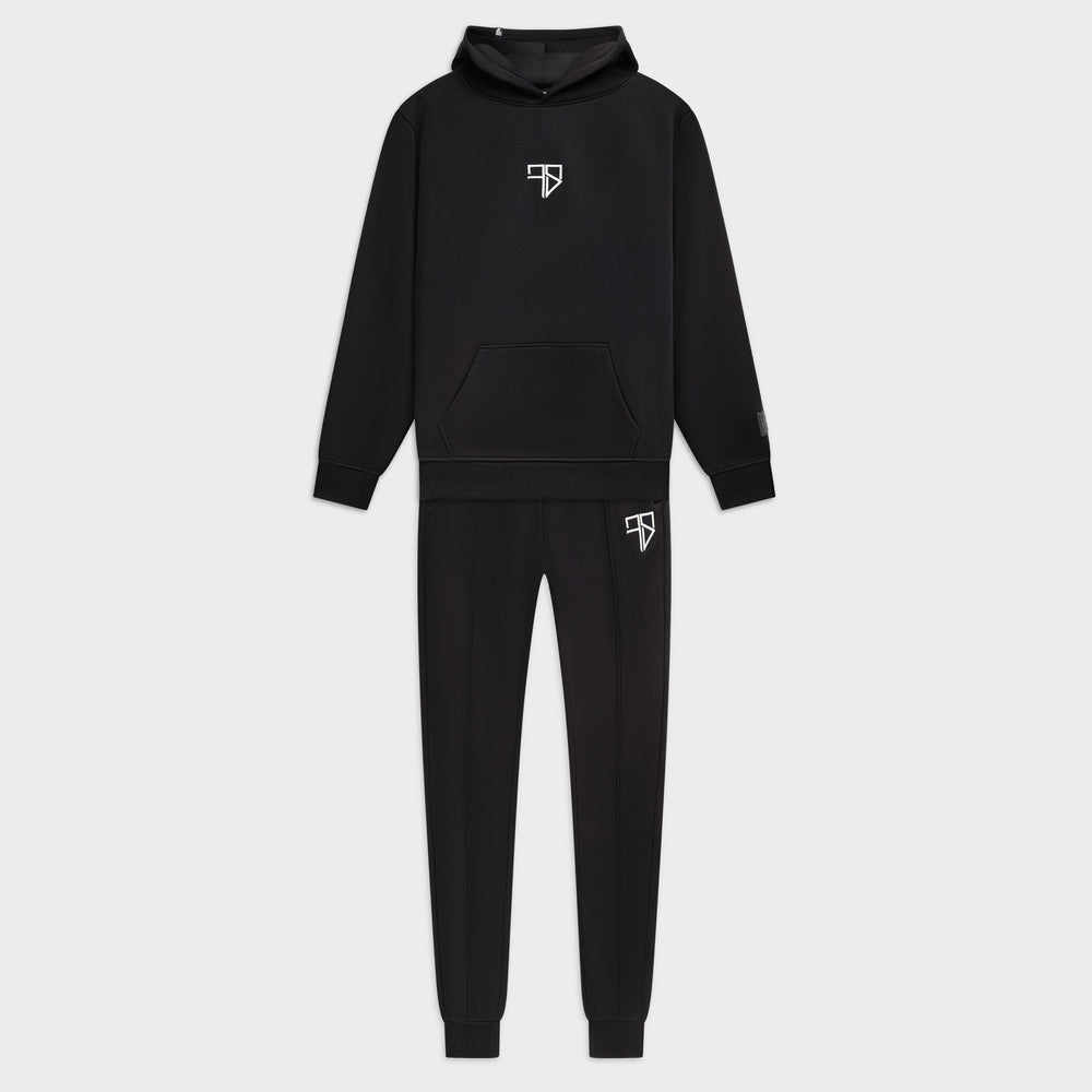 Heren Enzo Tracksuit zwart: trainingspak met capuchon (hoodie en pants) van Frenky S