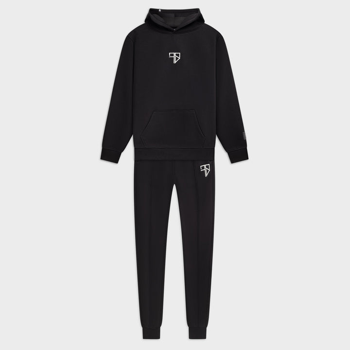 Heren Enzo Tracksuit zwart: trainingspak met capuchon (hoodie en pants) van Frenky S
