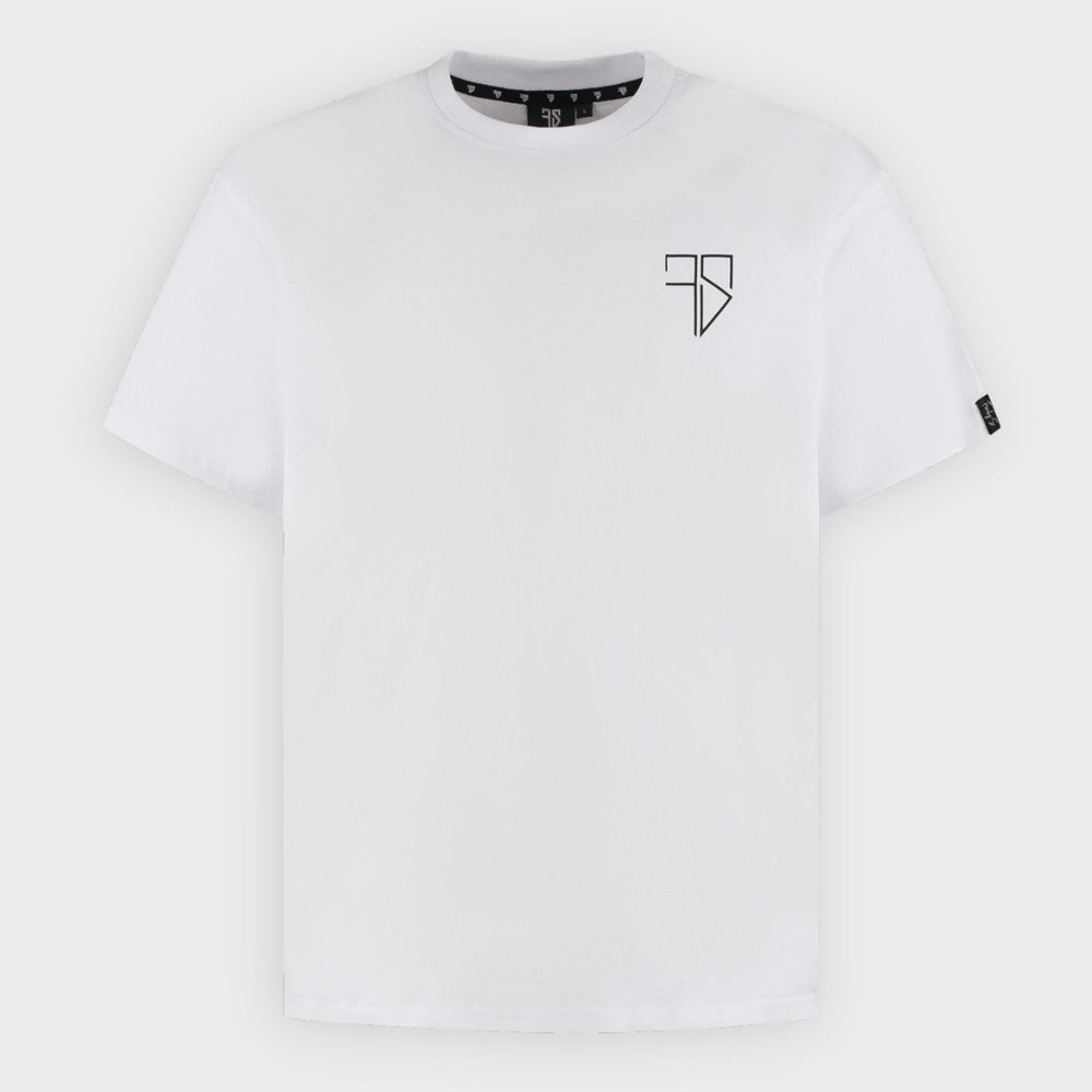 Heren t-shirt wit RIO met laserbedrukte rugprint — Frenky S