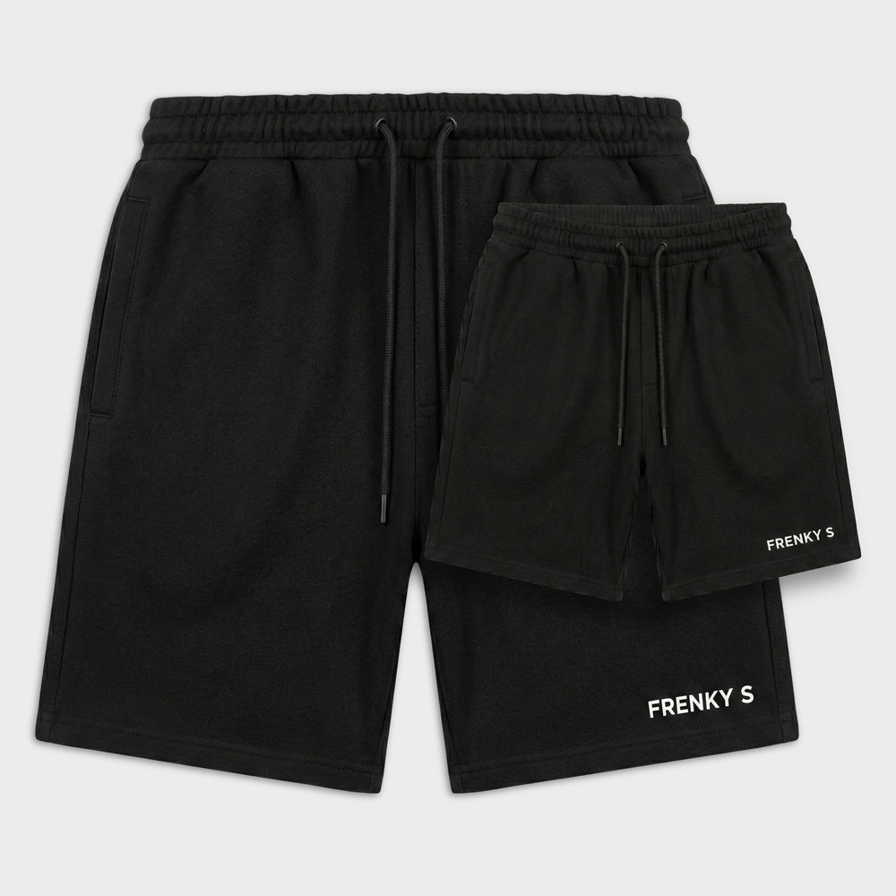 Vader en zoon short zwart EASY matching set cotton blend Frenky S