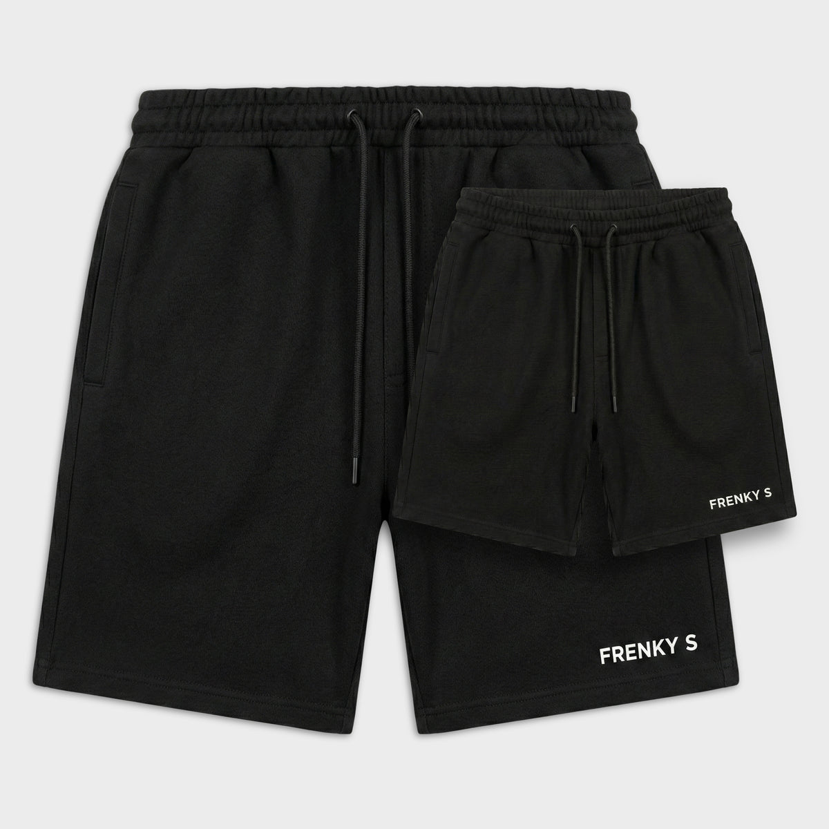 Vader en zoon short zwart EASY matching set cotton blend Frenky S