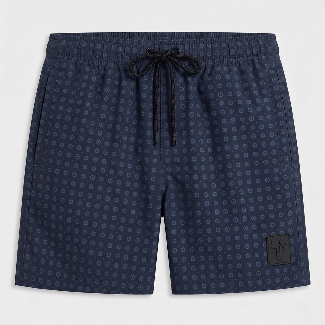man draagt limited edition Luxe Blauwe heren zwembroek van Frenky S