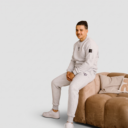 NEVIO Trainingsanzug mit Pullover | Grau - Herren