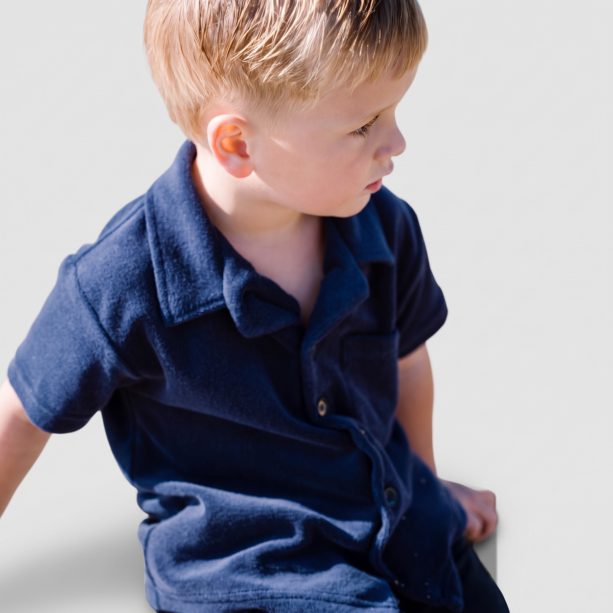 Bali shirt navy blauw kids