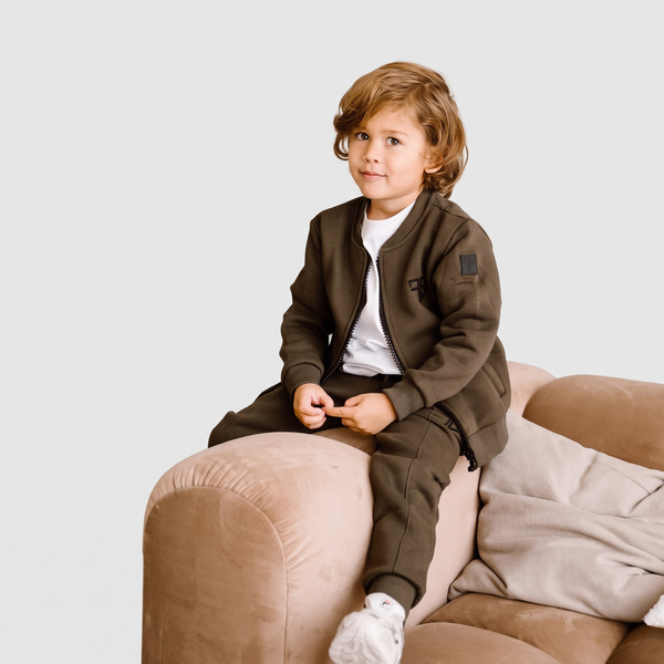 Monty trainingspak army groen kids