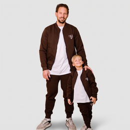 MONTY trainingspak met vest | mocca bruin - VADER + ZOON