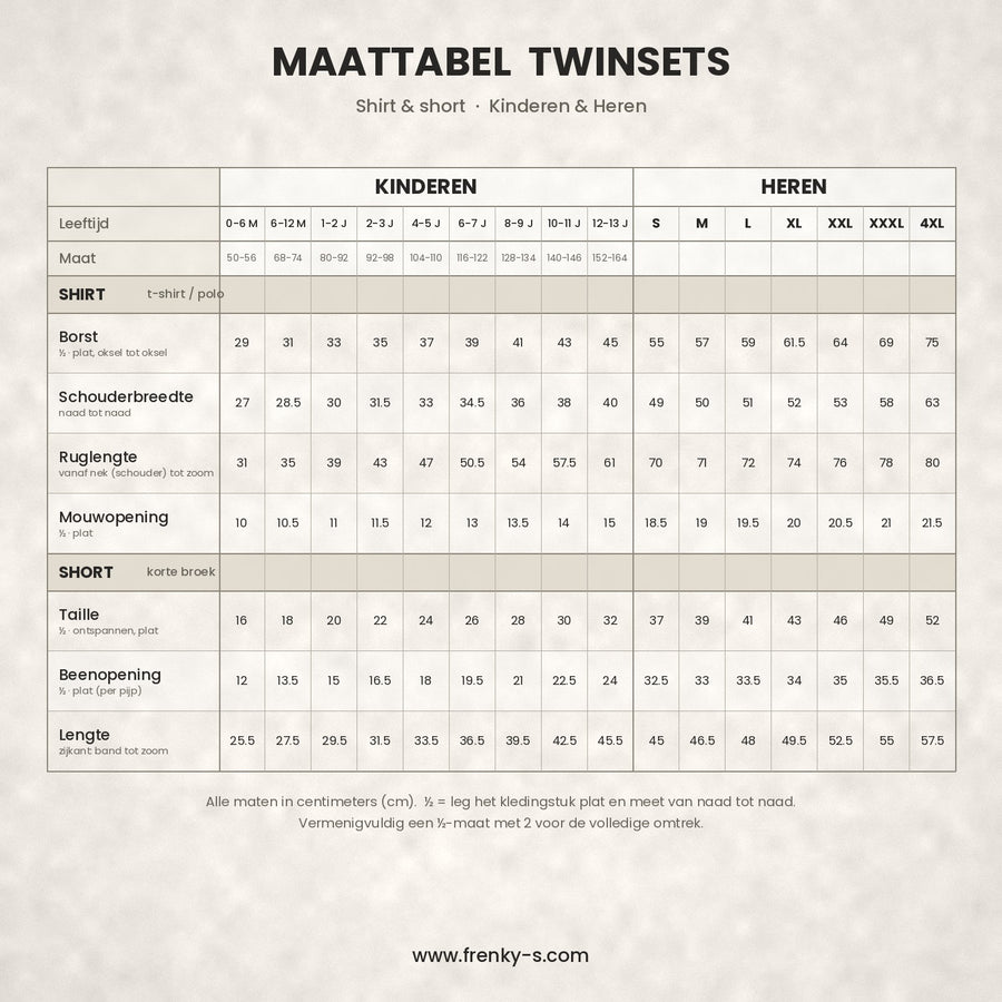 Maattabel Resort Twinset | beige - HEREN