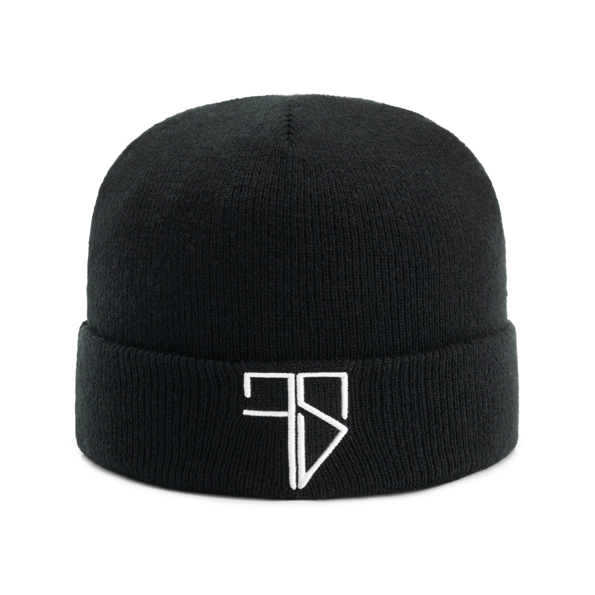 Kindermuts beanie zwart zachte pluisvrije stof 3D logo Frenky S