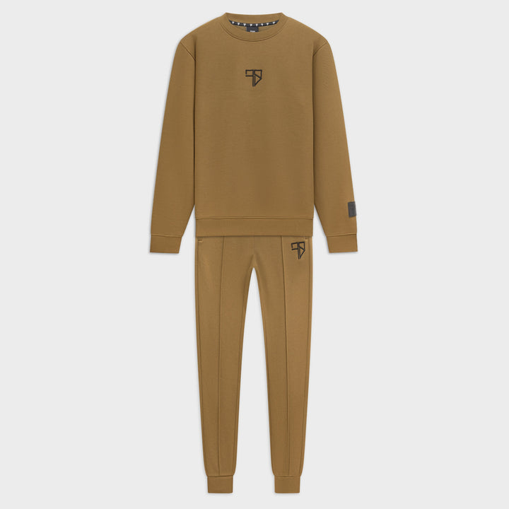 Heren Nevio Tracksuit army groen: trainingspak met sweater (sweater en pants) van Frenky S