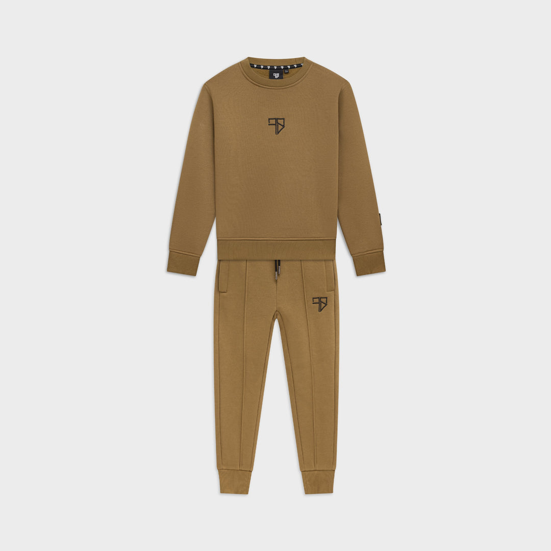 Kinder Nevio Tracksuit army groen: trainingspak met sweater voor jongens van Frenky S