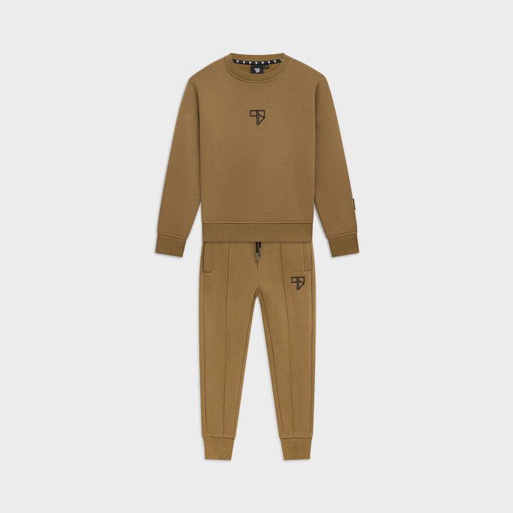 Kinder Nevio Tracksuit army groen: trainingspak met sweater voor jongens van Frenky S