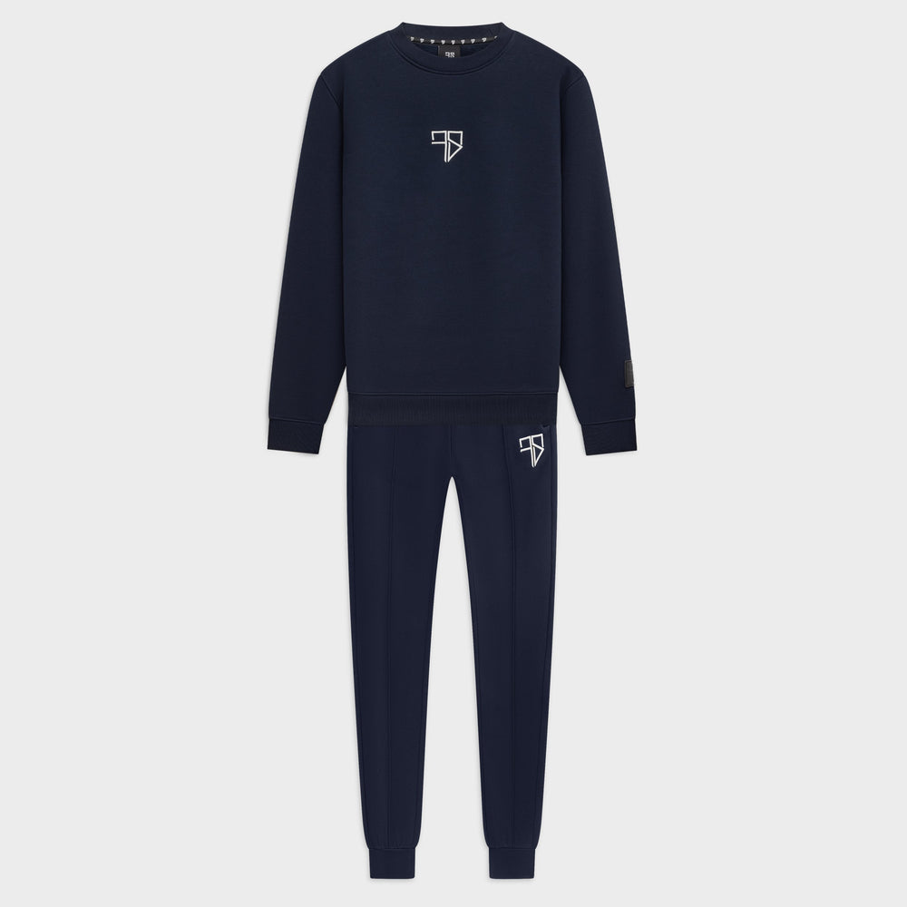 Heren Nevio Tracksuit navy blauw: trainingspak met sweater (sweater en pants) van Frenky S