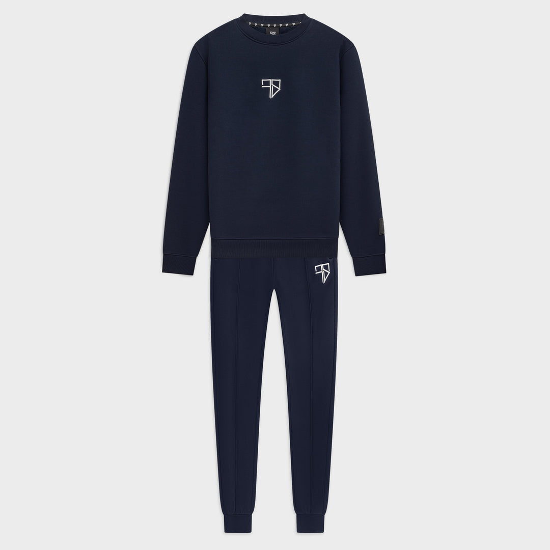 Heren Nevio Tracksuit navy blauw: trainingspak met sweater (sweater en pants) van Frenky S
