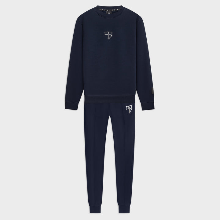 Heren Nevio Tracksuit navy blauw: trainingspak met sweater (sweater en pants) van Frenky S