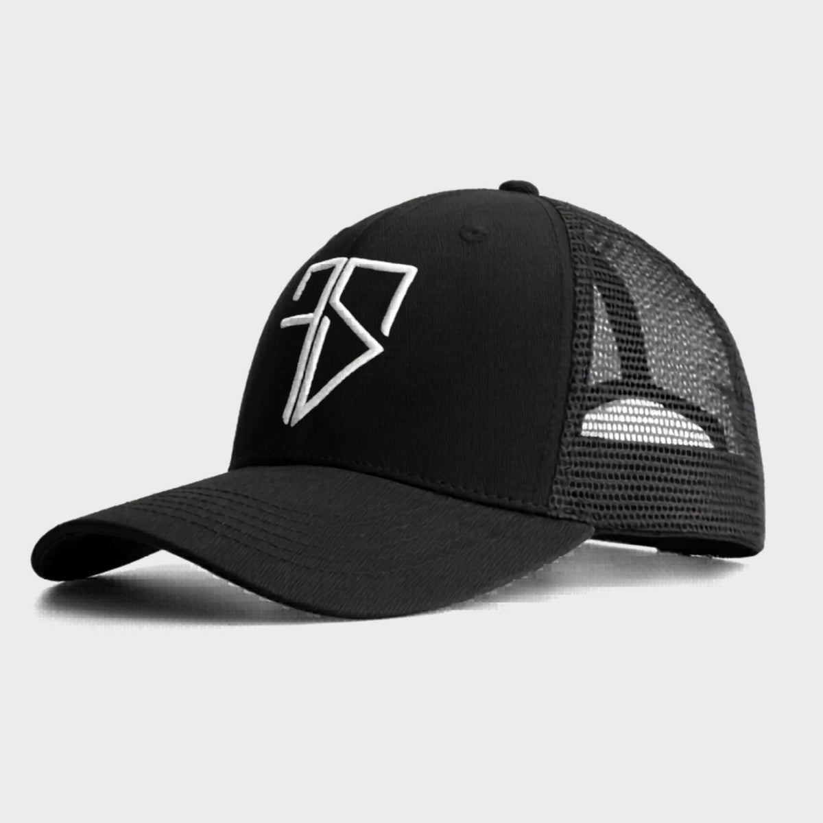 Heren trucker pet zwart met mesh achterkant — Frenky S