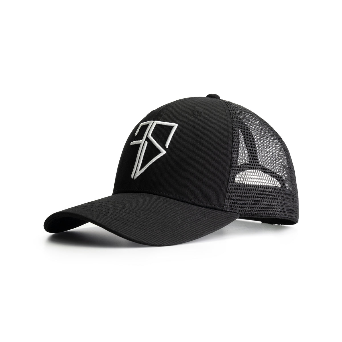 Zwarte vader en zoon pet trucker set mesh achterkant
