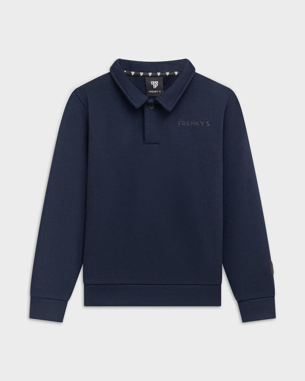 Polo sweater navy blauw kids van Frenky S