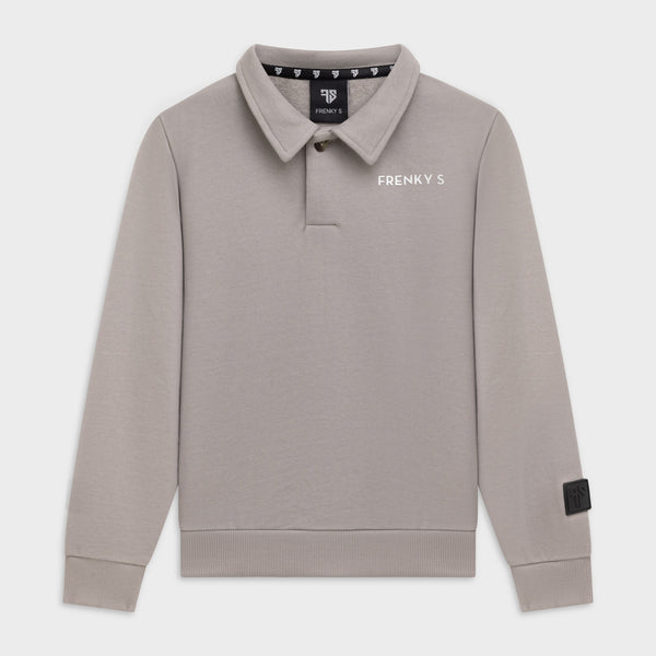 Polo sweater taupe kids van Frenky S
