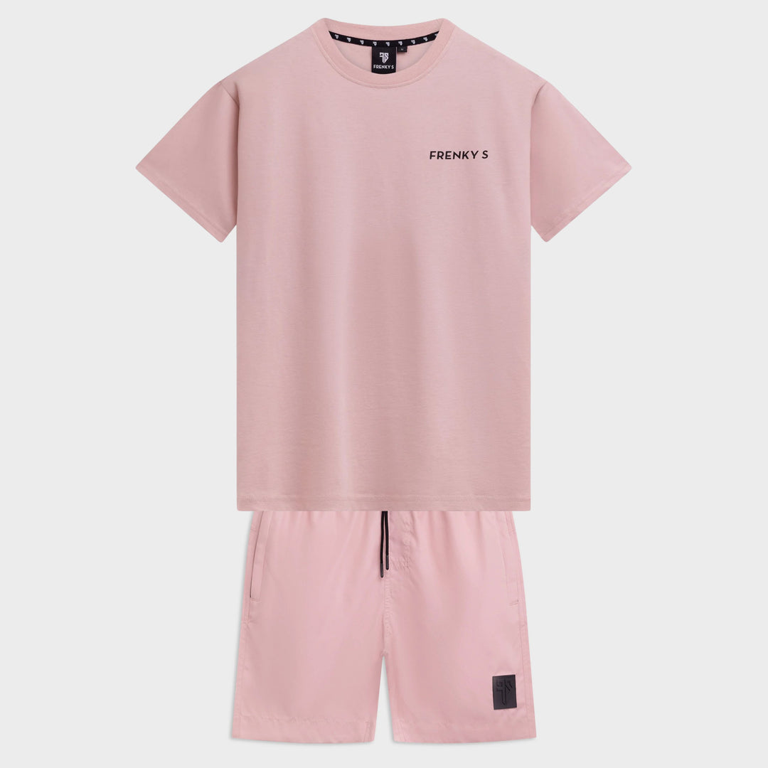 TWINSET zwembroek + t-shirt | roze - ADULT