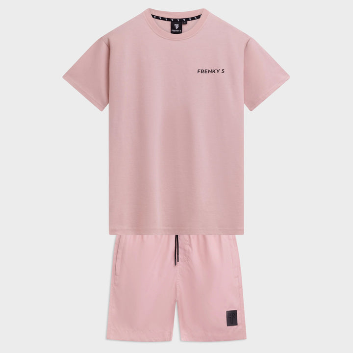 TWINSET zwembroek + t-shirt | roze - ADULT
