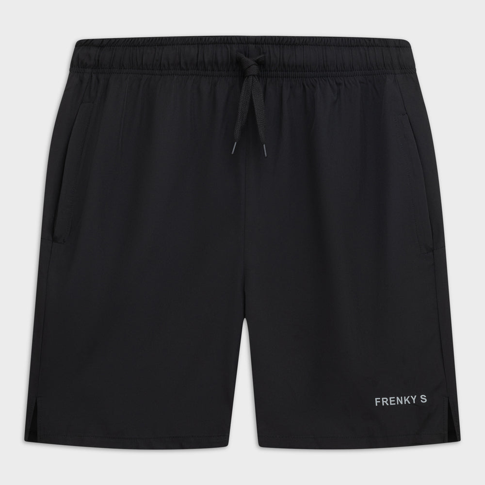 Zwarte heren Active short, vooraanzicht