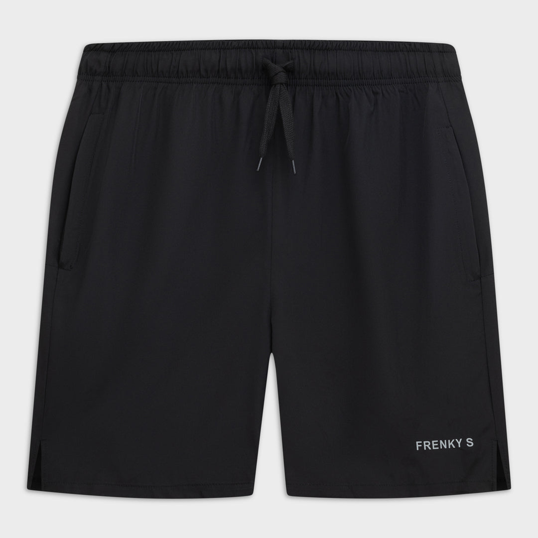 Zwarte heren Active short, vooraanzicht