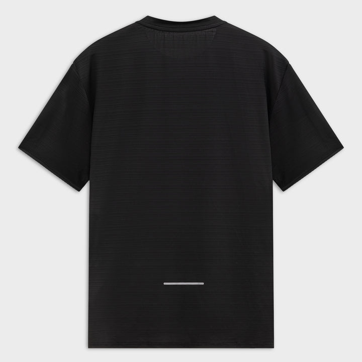 Zwart heren Active t-shirt, achteraanzicht