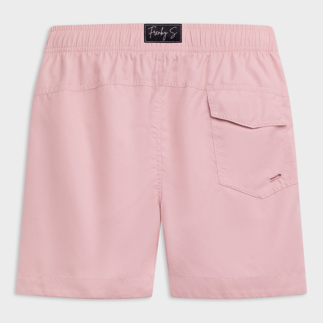 Licht roze zwembroek detail
